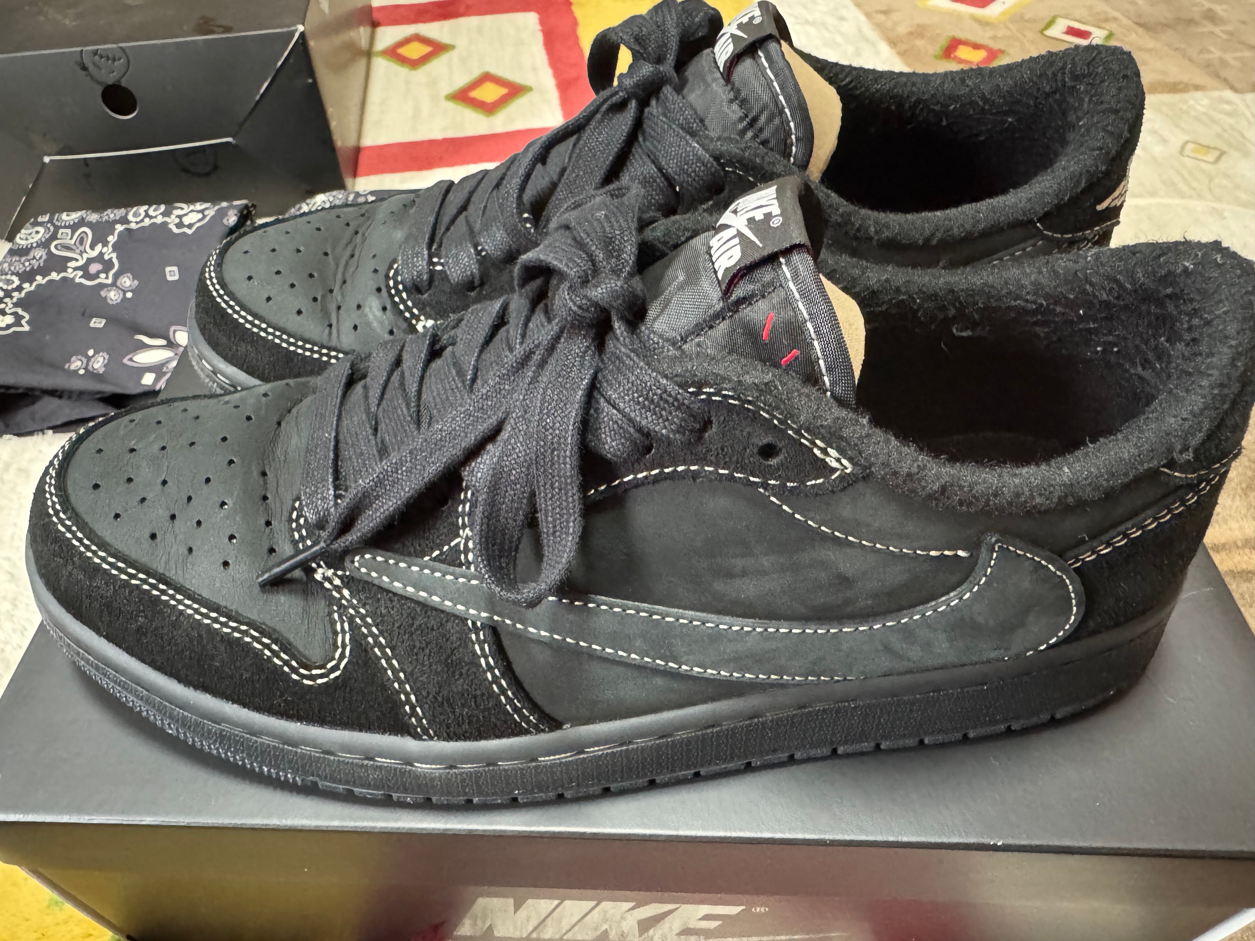 Travis Scott × Nike Air Jordan 1 Low OG SP "Black Phantom"