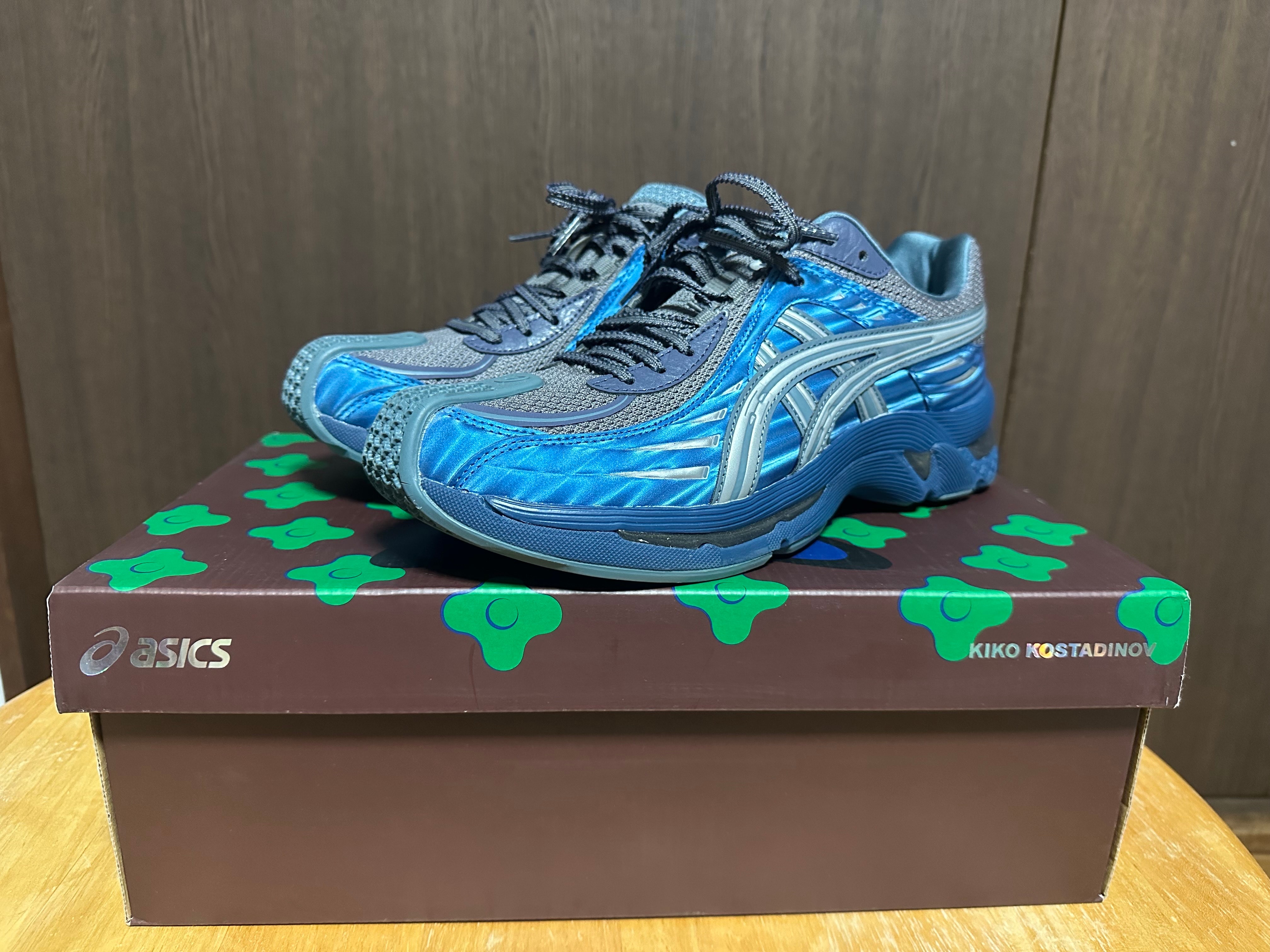 Kiko Kostadinov × Asics Gel-Flammae "Blue/Ironclad"