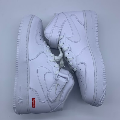 Supreme × Nike Air Force 1 Mid "White" FW24