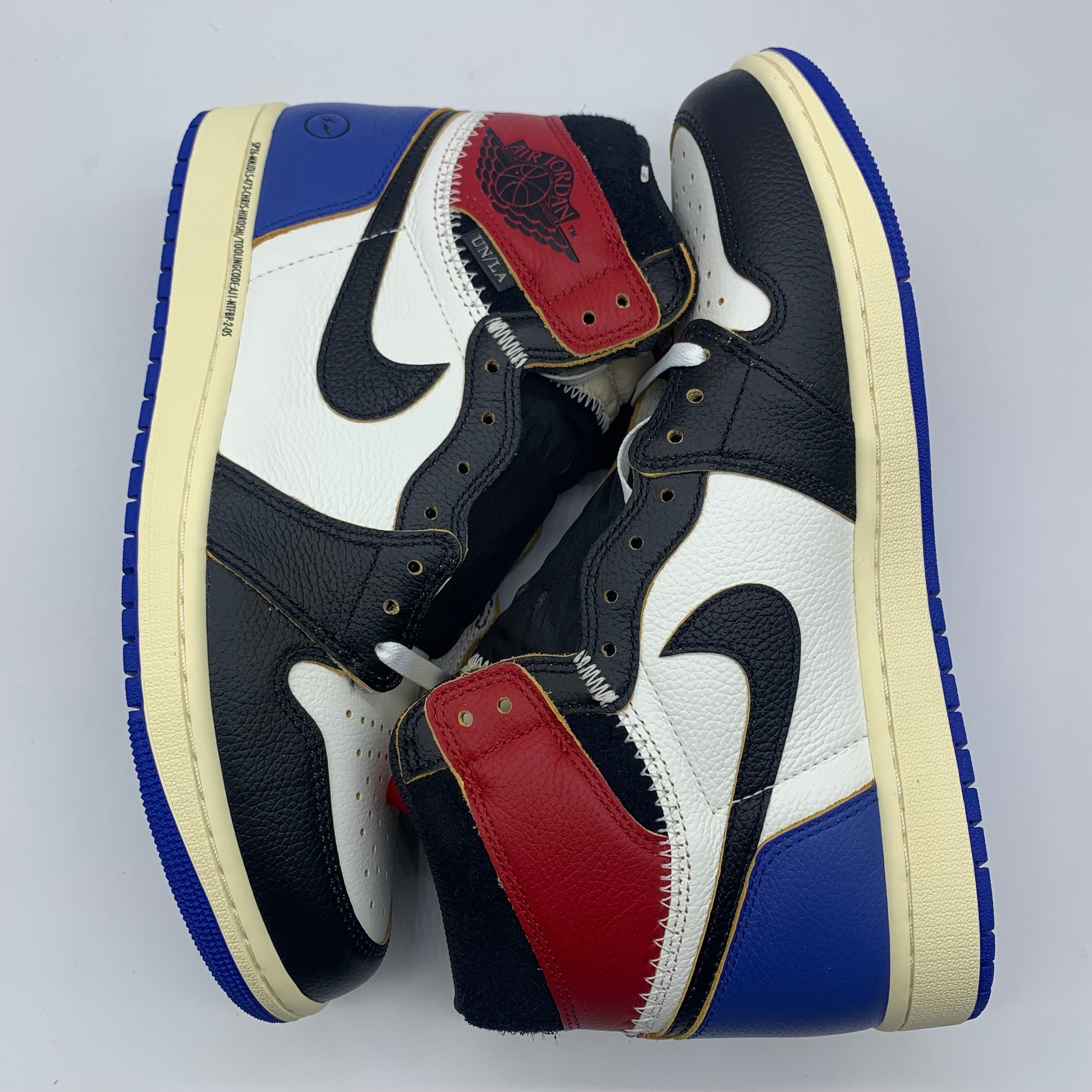 fragment design × UNION × Nike Air Jordan 1 High OG "Black/Varsity Red"