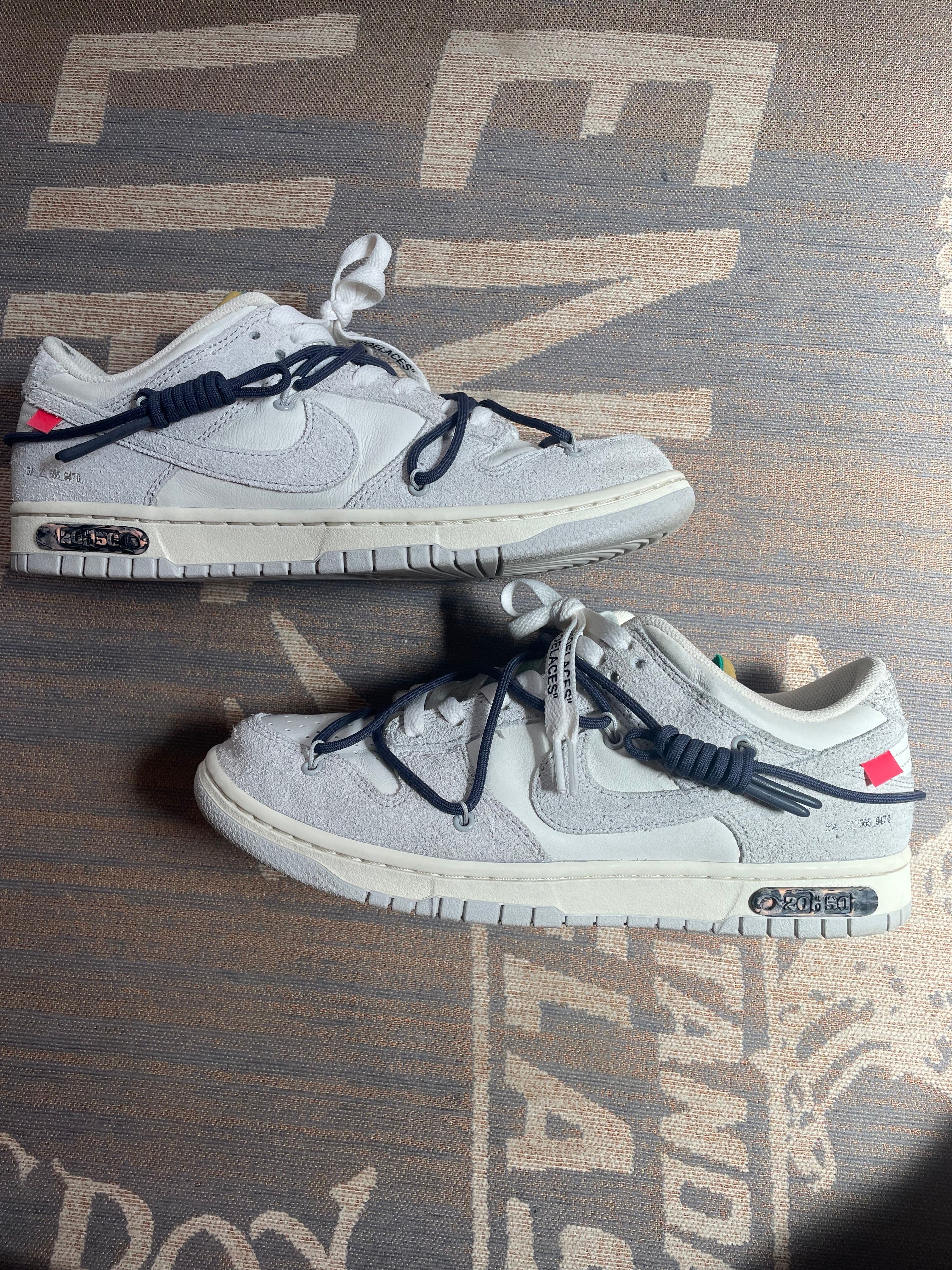 Off-White × Nike Dunk Low "Sail/Neutral Grey/Gridiron"