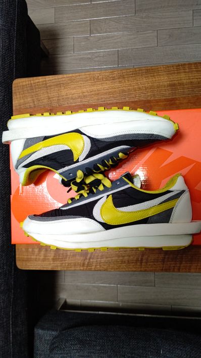 UNDERCOVER × sacai × Nike LD Waffle "Black/Sail-Dark Grey-Bright Citron"