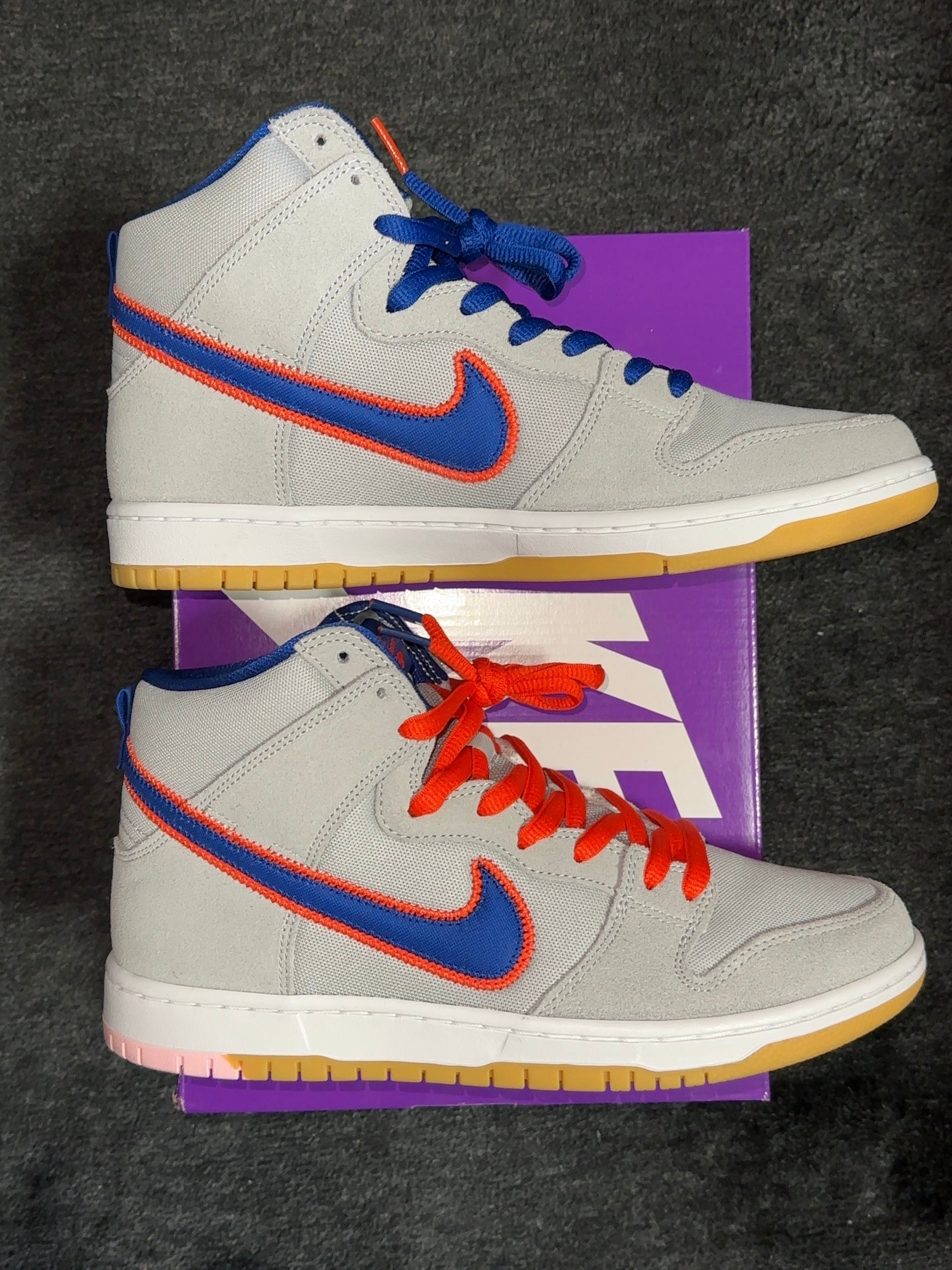 Nike SB Dunk High "Rush Blue and Team Orange/New York Mets" 