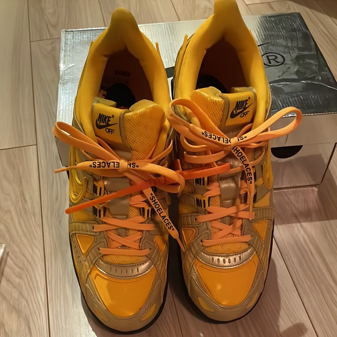 Off-White × Nike Air Rubber Dunk "University Gold"