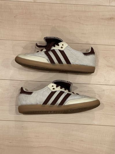 Wales Bonner × adidas Samba Pony Tonal Low "Cream White/Mystery Brown"