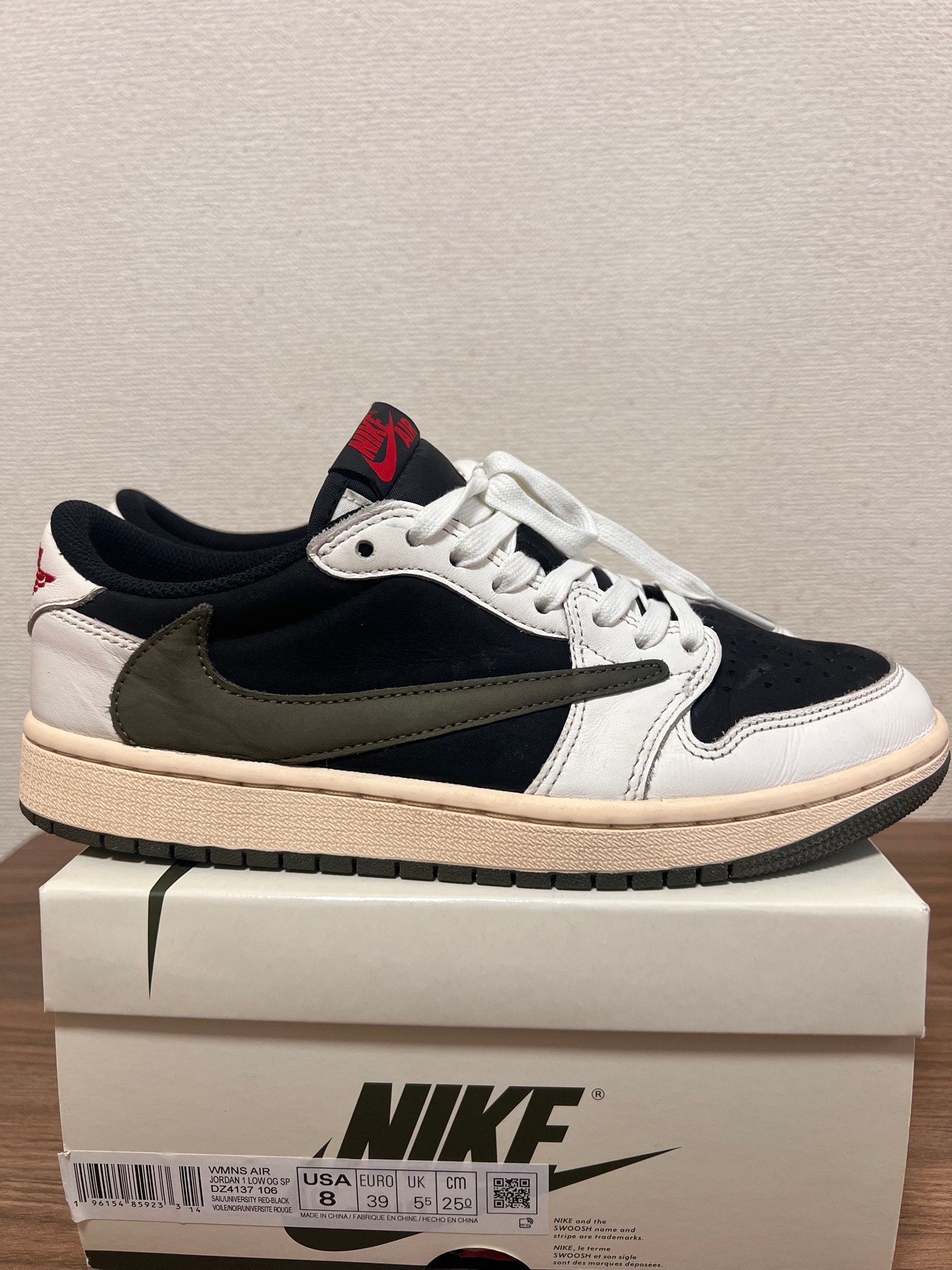 Travis Scott × Nike Women's Air Jordan 1 Low OG "Medium Olive"