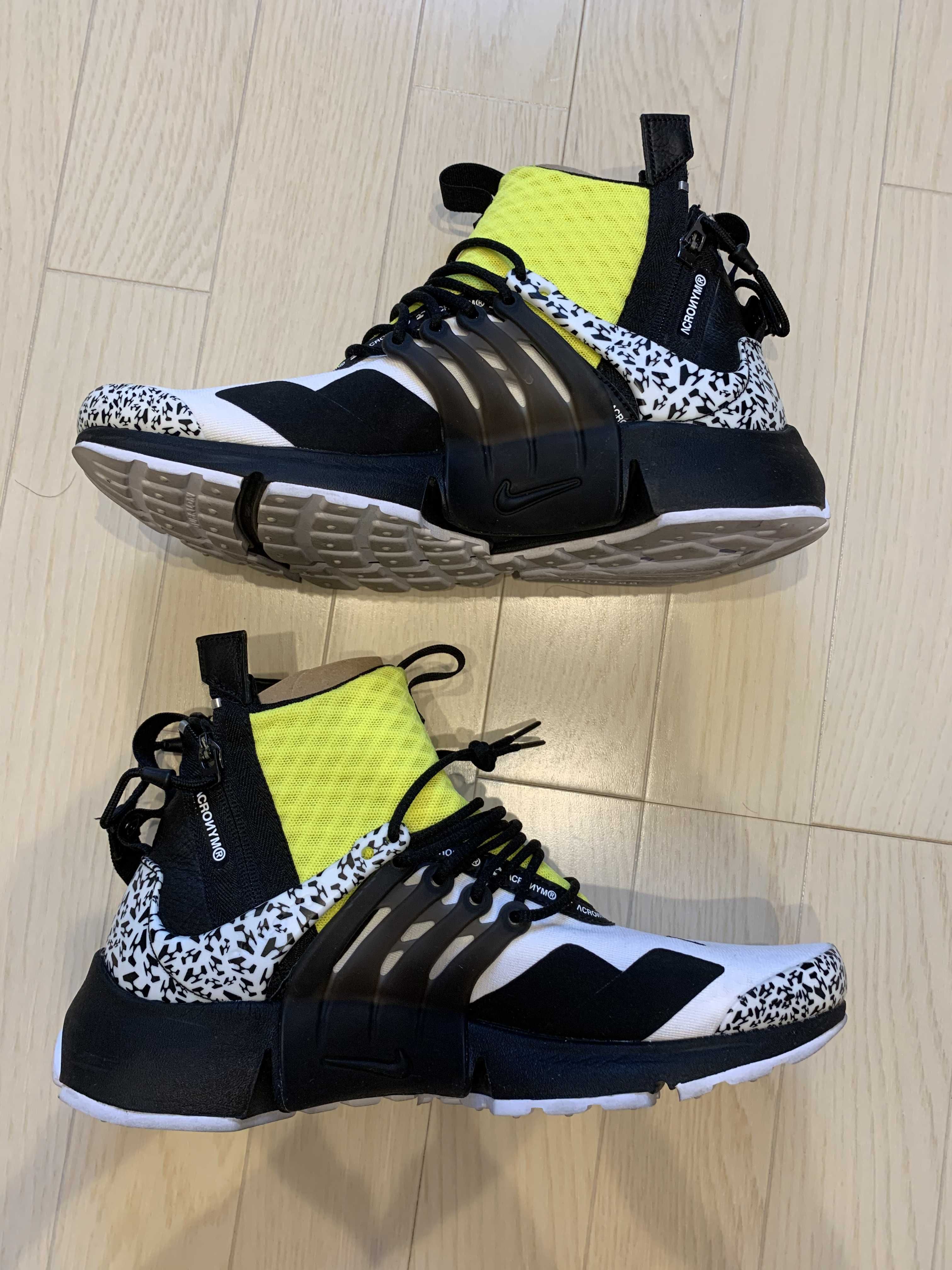 ACRONYM × Nike Air Presto Mid "White/Black/Dynamic Yellow"