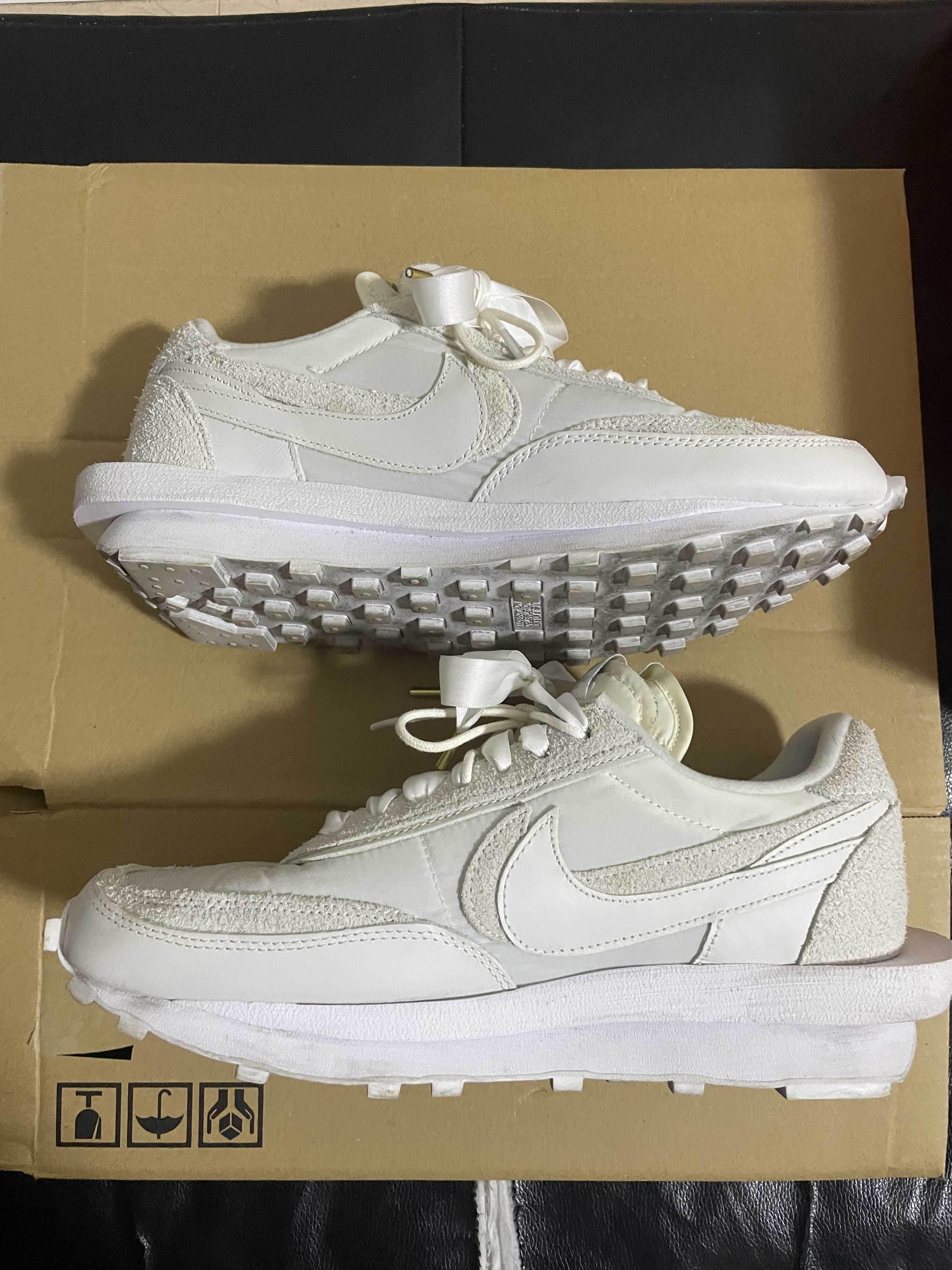 sacai × Nike LDV Waffle "Triple White"