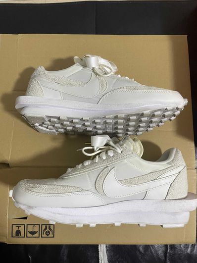 sacai × Nike LDV Waffle "Triple White"