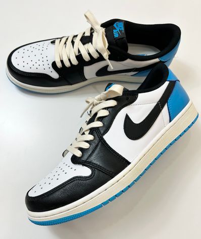 Nike Air Jordan 1 Low OG "Black and Dark Powder Blue/UNC"