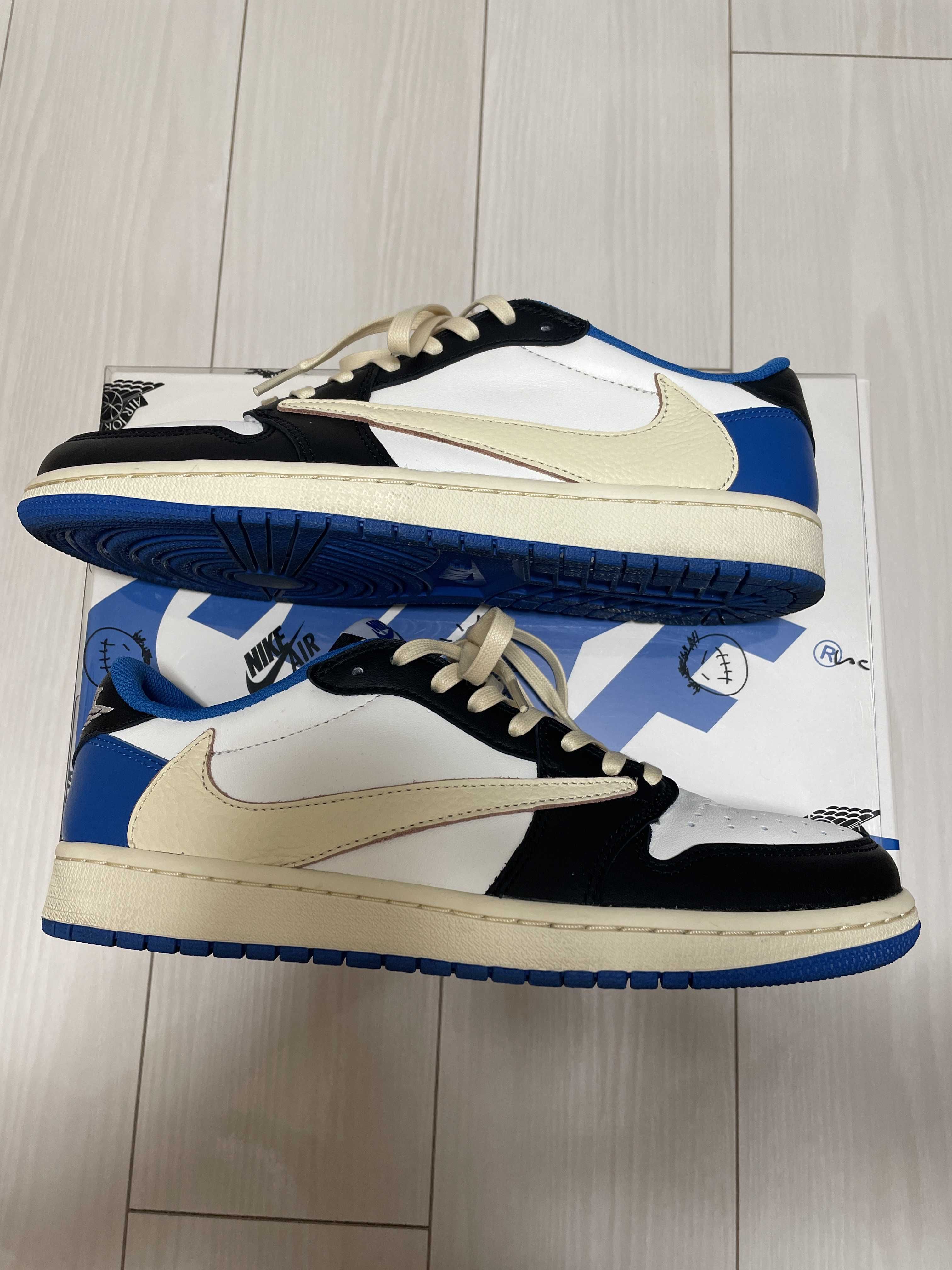 Travis Scott × fragment design × Nike Air Jordan 1 Low OG SP "Military Blue"