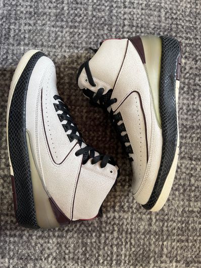 A Ma Maniere × Nike Air Jordan 2 "Airness/Sail and Burgundy"