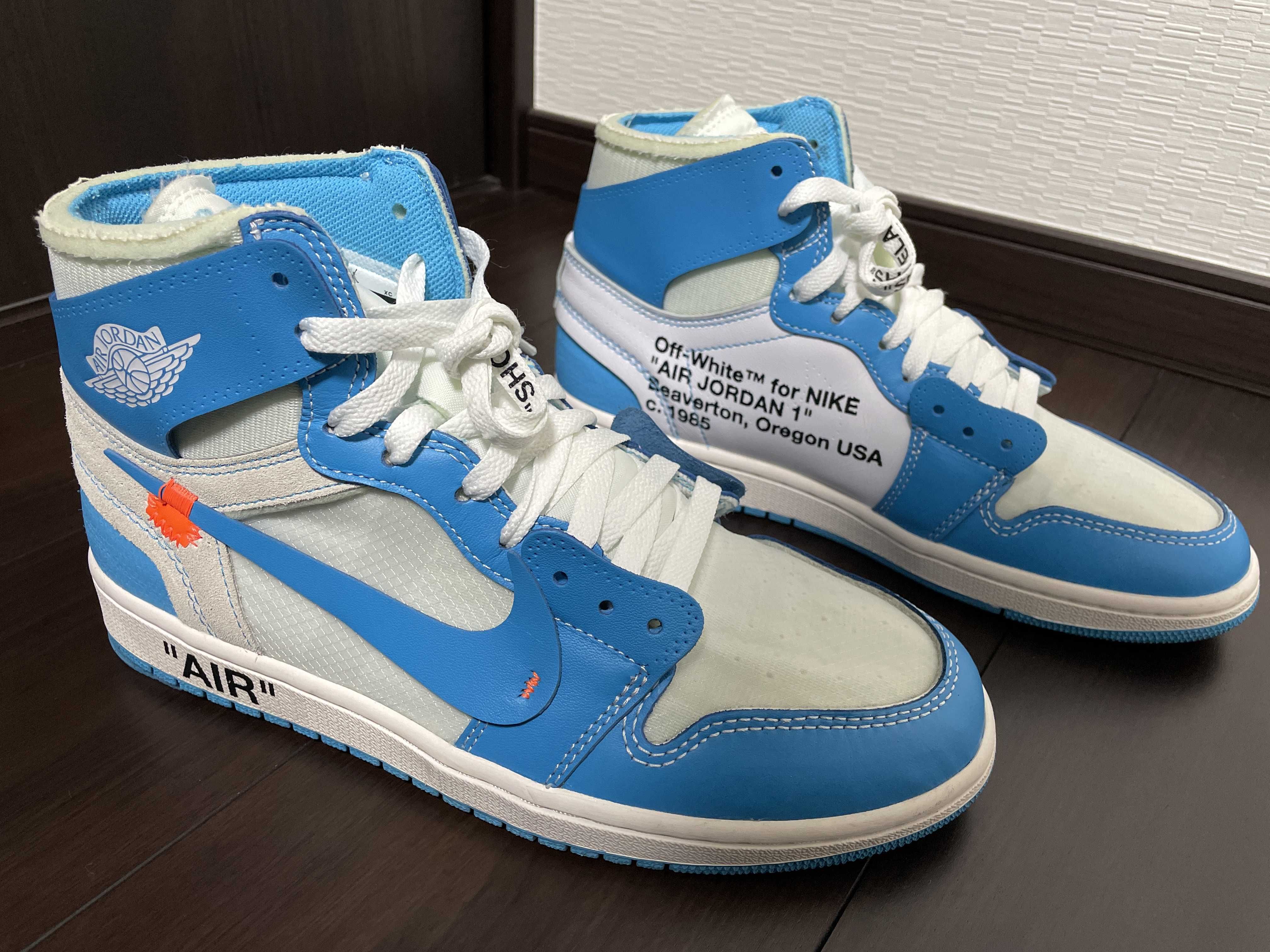 Off-White × Nike Air Jordan 1 High UNC "White/Dark Powder Blue"
