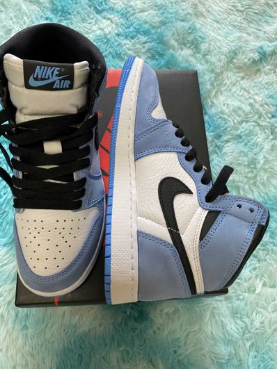 Nike GS Air Jordan 1 High "White/University Blue/Black"
