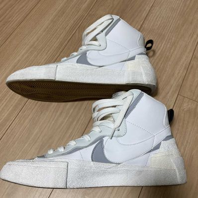 sacai × NIKE BLAZER MID "WHITE/WOLF GREY"