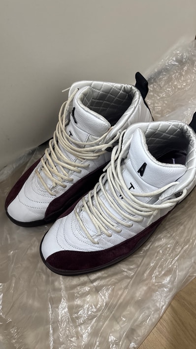 A Ma Maniere × Nike Women's Air Jordan 12 "White and Burgundy Crush"