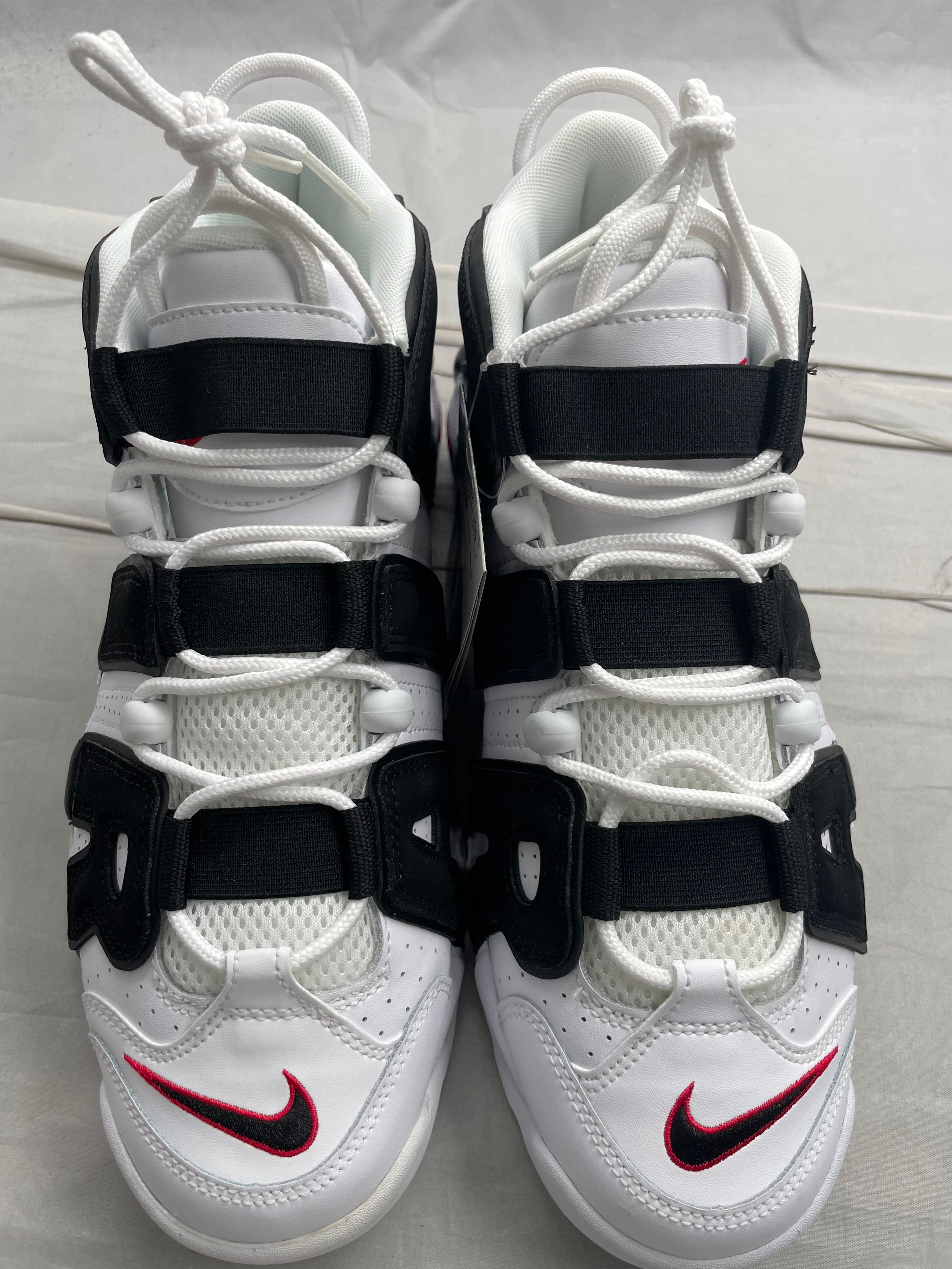 NIKE AIR MORE UPTEMPO "WHITE/BLACK/UNIVERSITY RED"(2020)