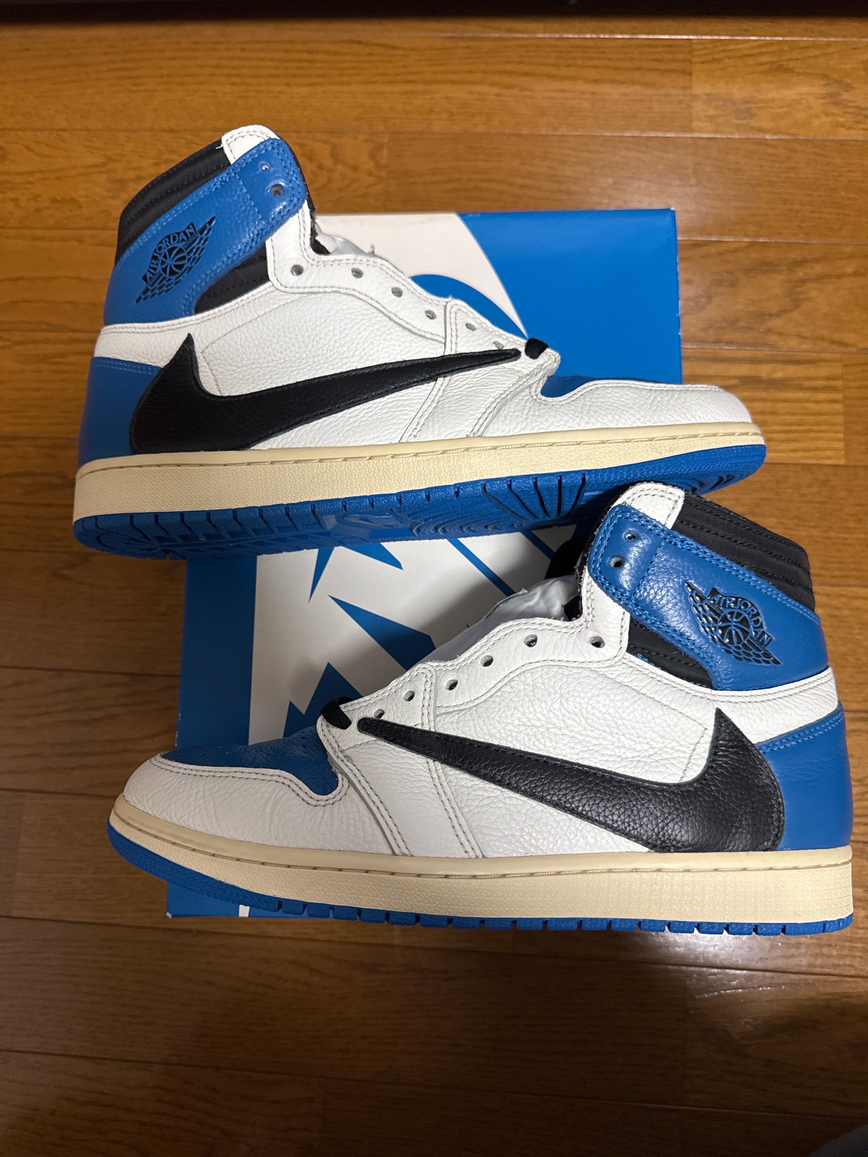 Travis Scott × fragment design × Nike Air Jordan 1 Retro High OG SP "Military Blue"