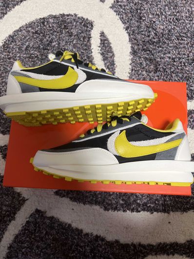 UNDERCOVER × sacai × Nike LD Waffle "Black/Sail-Dark Grey-Bright Citron"