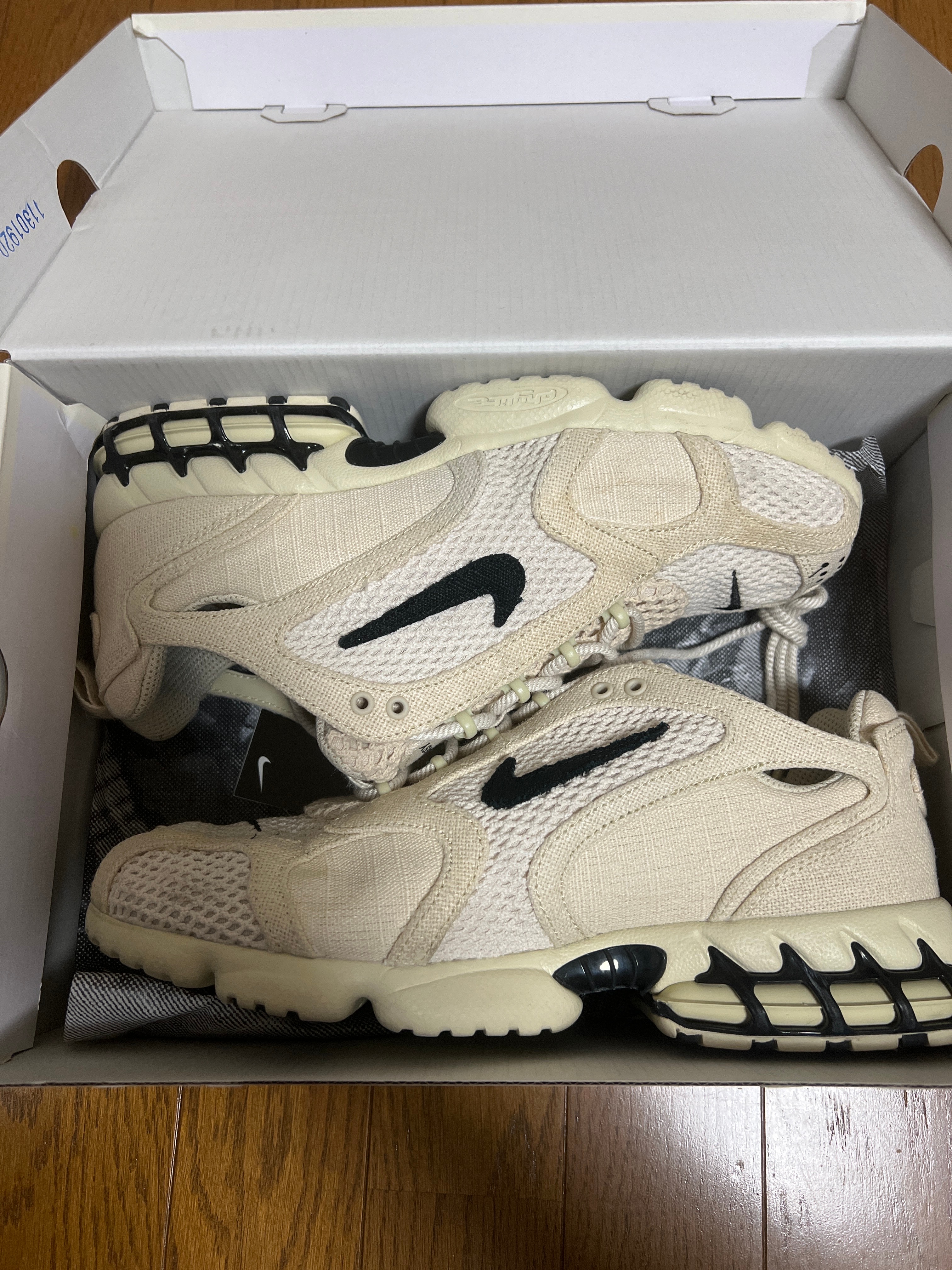 Stussy × Nike Air Zoom Spiridon CG 2 "Fossil/Black"