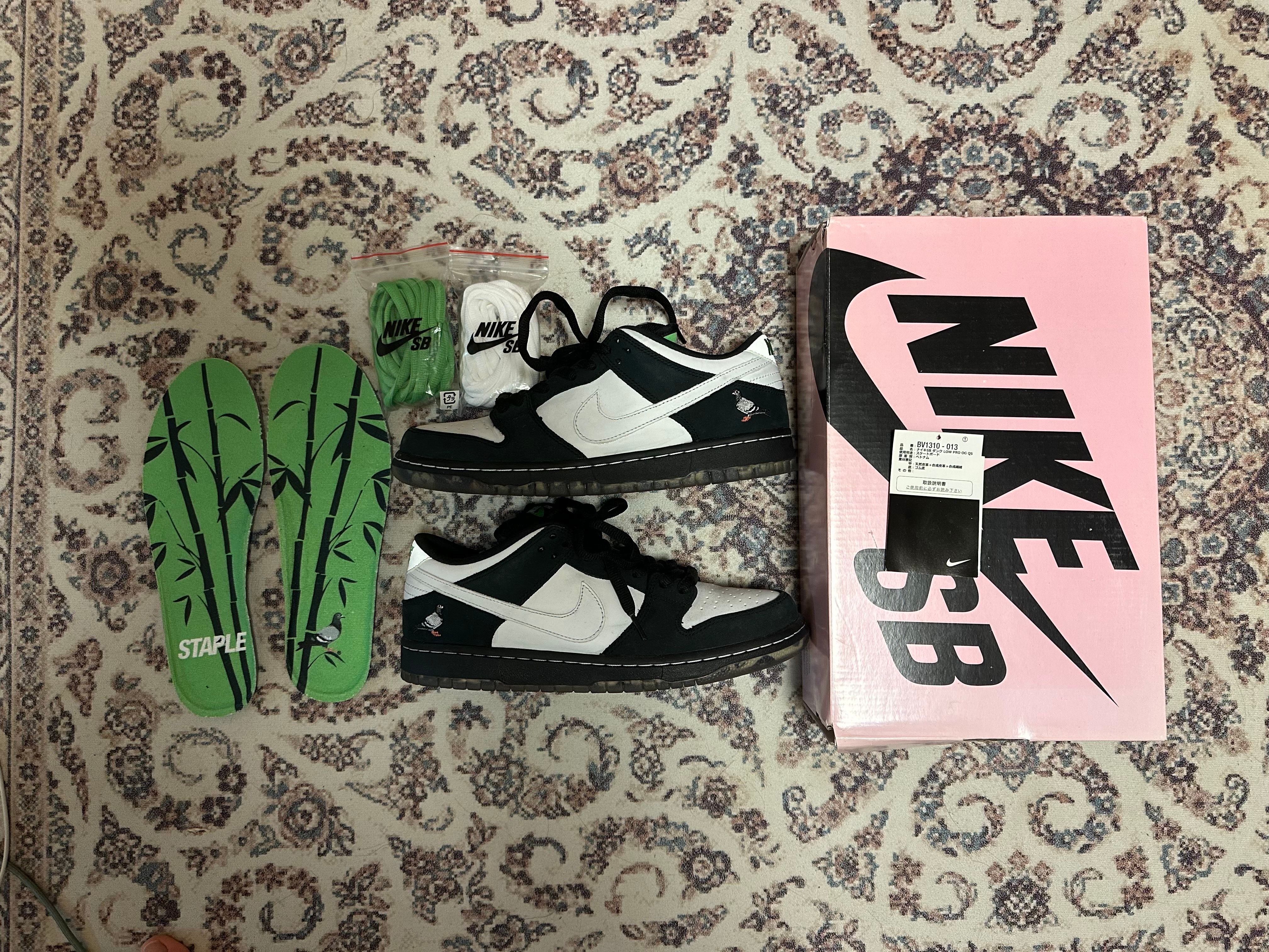 STAPLE × Nike SB Dunk Low "Pigeon Black/White"