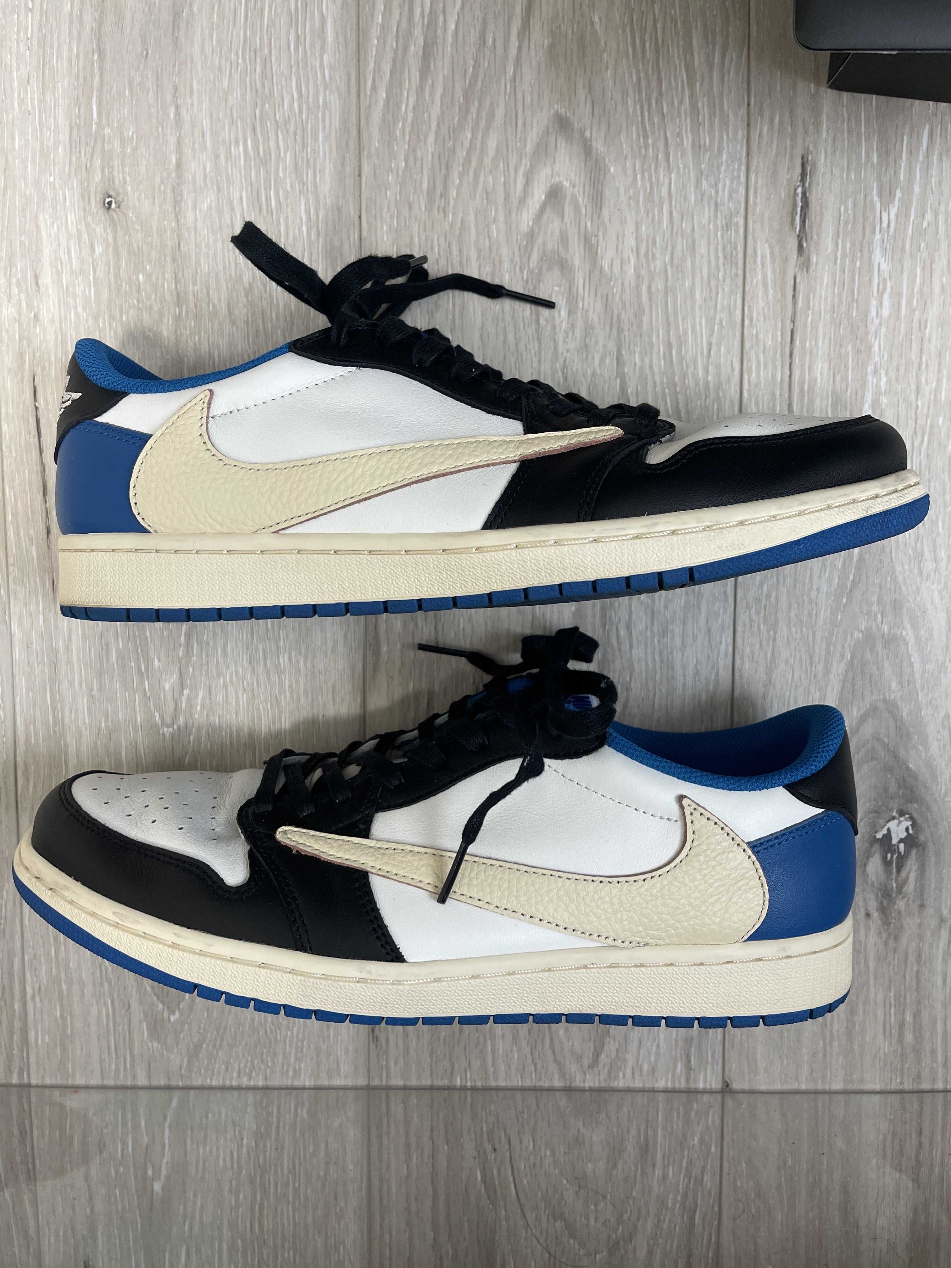 Travis Scott × fragment design × Nike Air Jordan 1 Low OG SP "Military Blue"