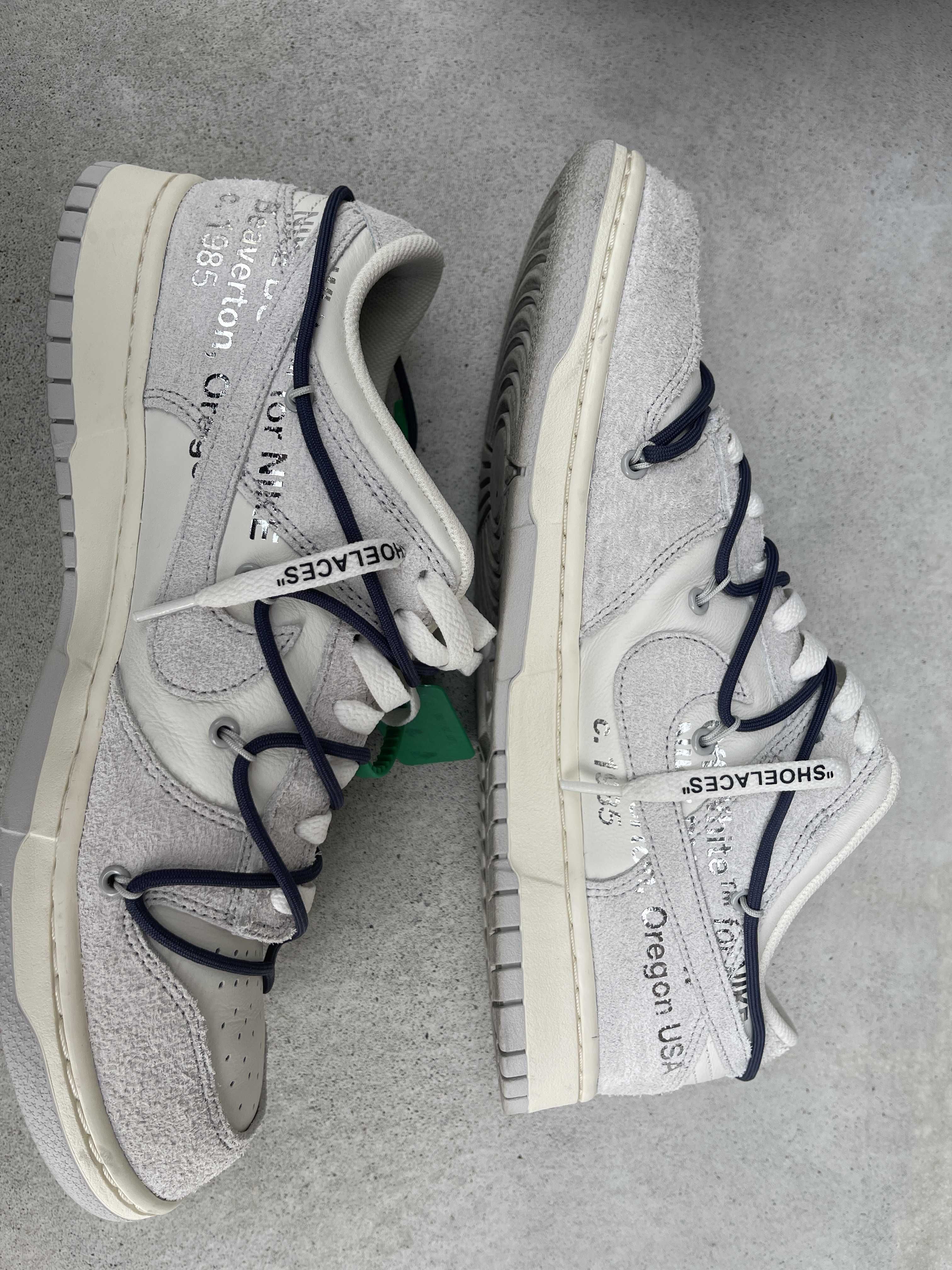 Off-White × Nike Dunk Low "Sail/Neutral Grey/Gridiron"