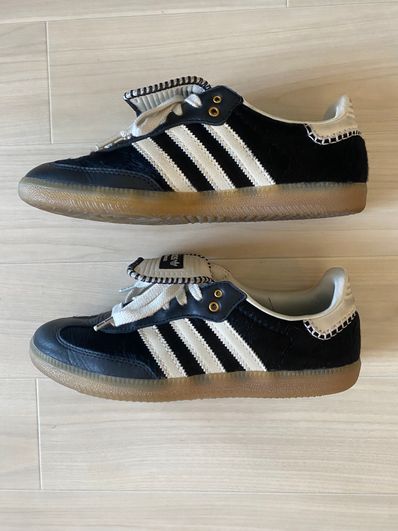 Wales Bonner × adidas Samba Pony Tonal Low "Core Black/Cream White"