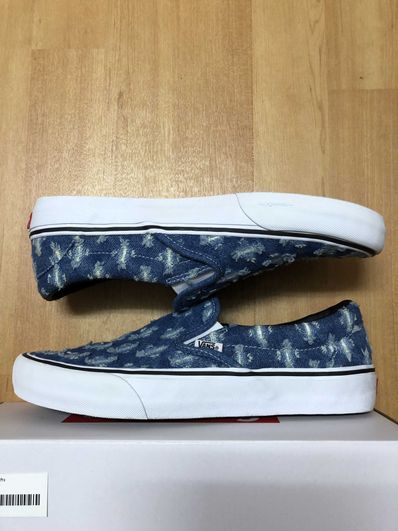 Supreme × Vans Slip-On Hole Punch Denim