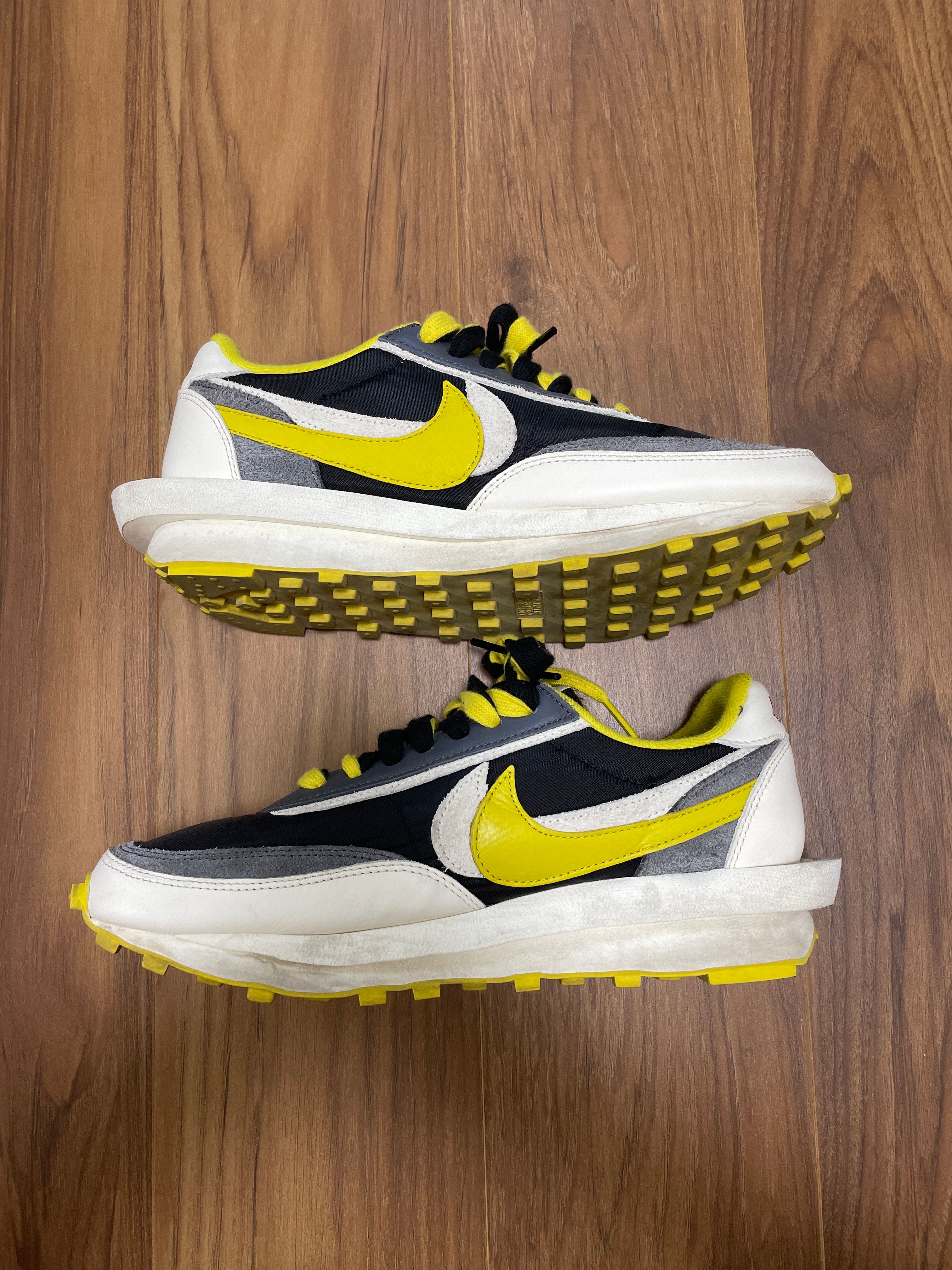 UNDERCOVER × sacai × Nike LD Waffle "Black/Sail-Dark Grey-Bright Citron"