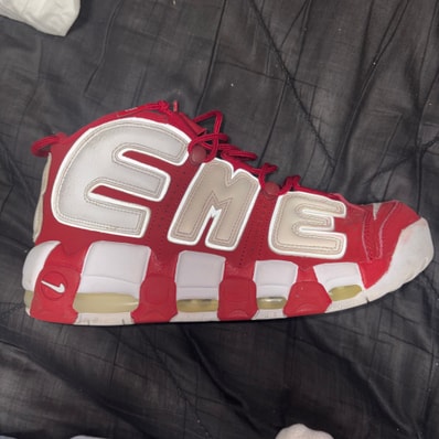 Supreme × Nike Air More Uptempo "White/Red"