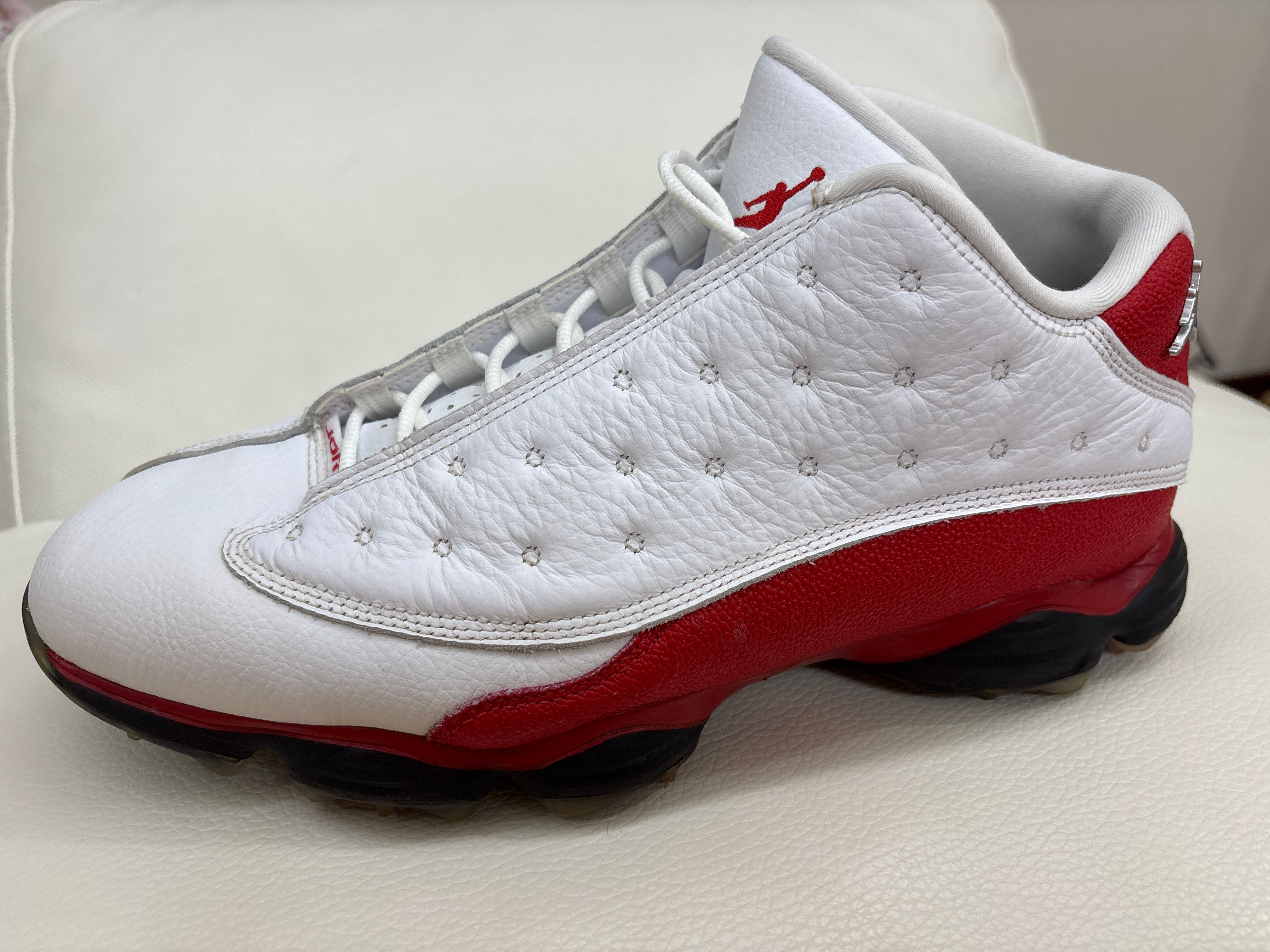 Nike Air Jordan 13 Retro Golf Cleat "White Red"