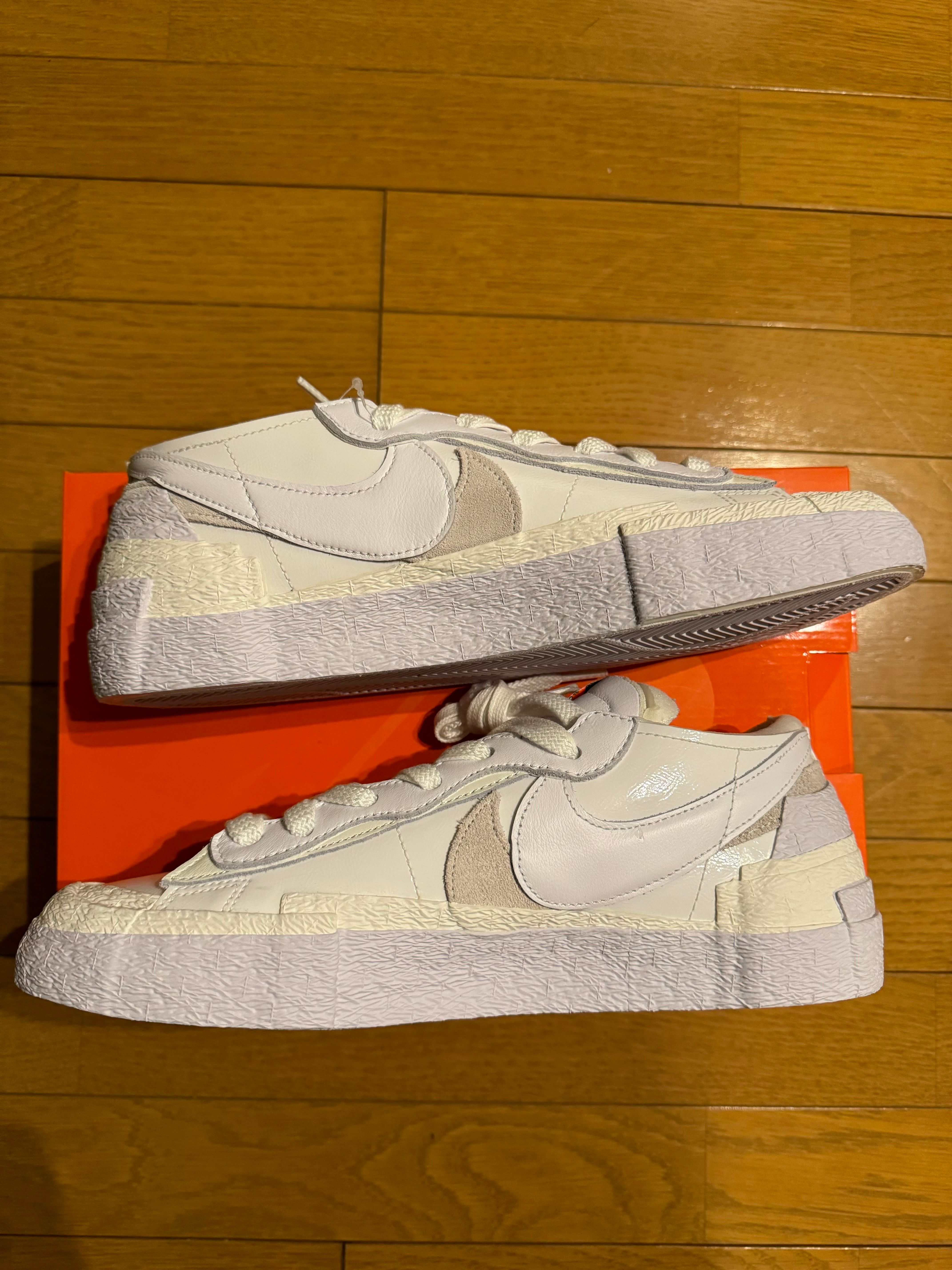 sacai × Nike Blazer Low "White Patent Leather"