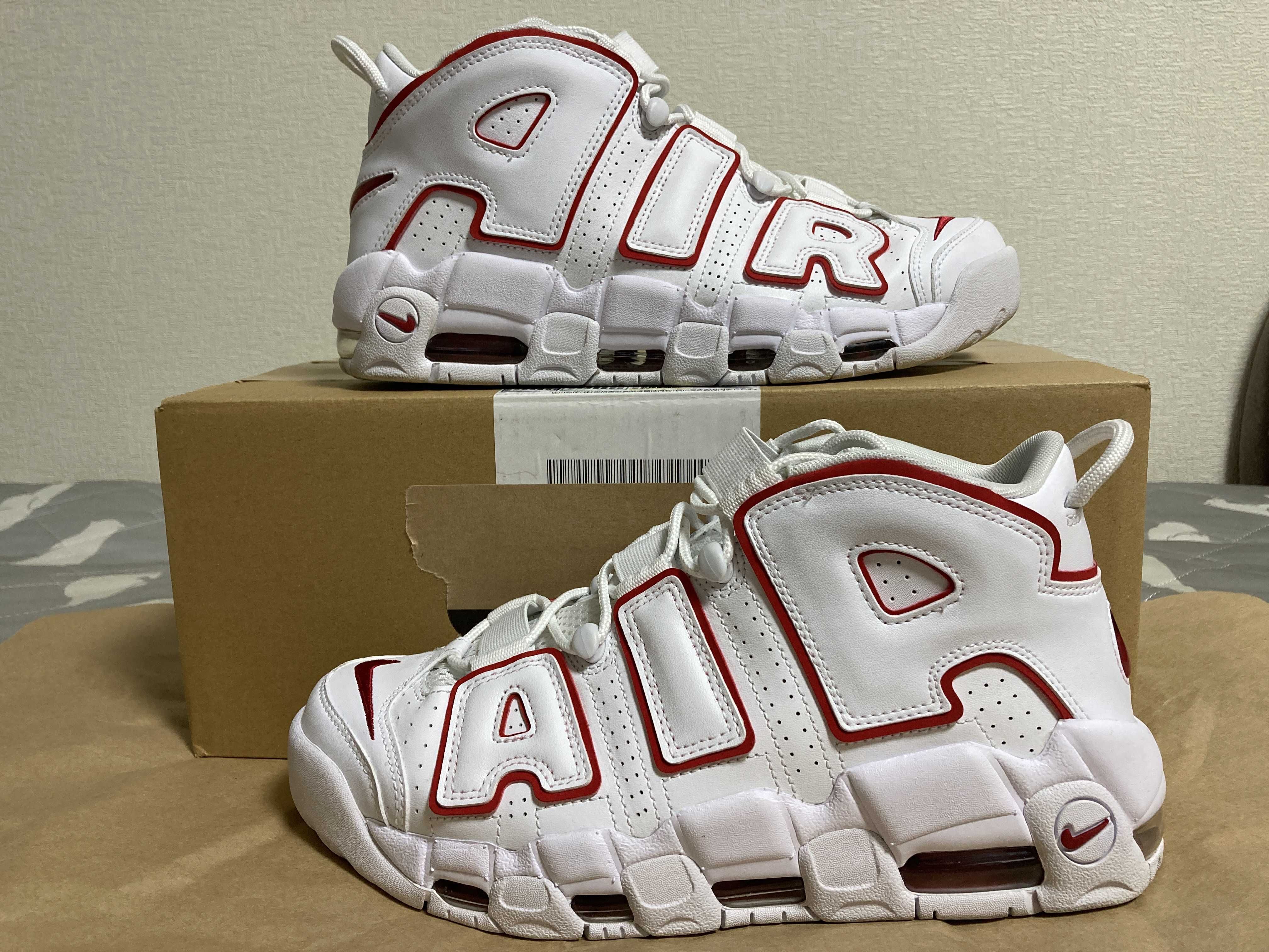 NIKE AIR MORE UPTEMPO "WHITE/VARSITY RED" (2021)