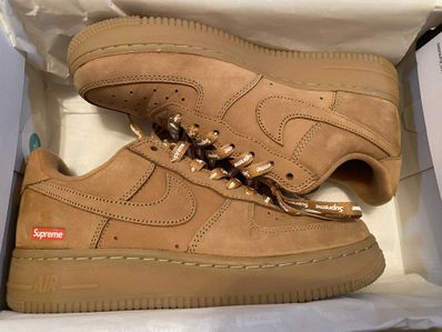 Supreme × Nike Air Force 1 Low "Flax/Wheat"