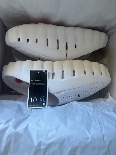 Nike Mind 001 Mules "White/Speed Red"