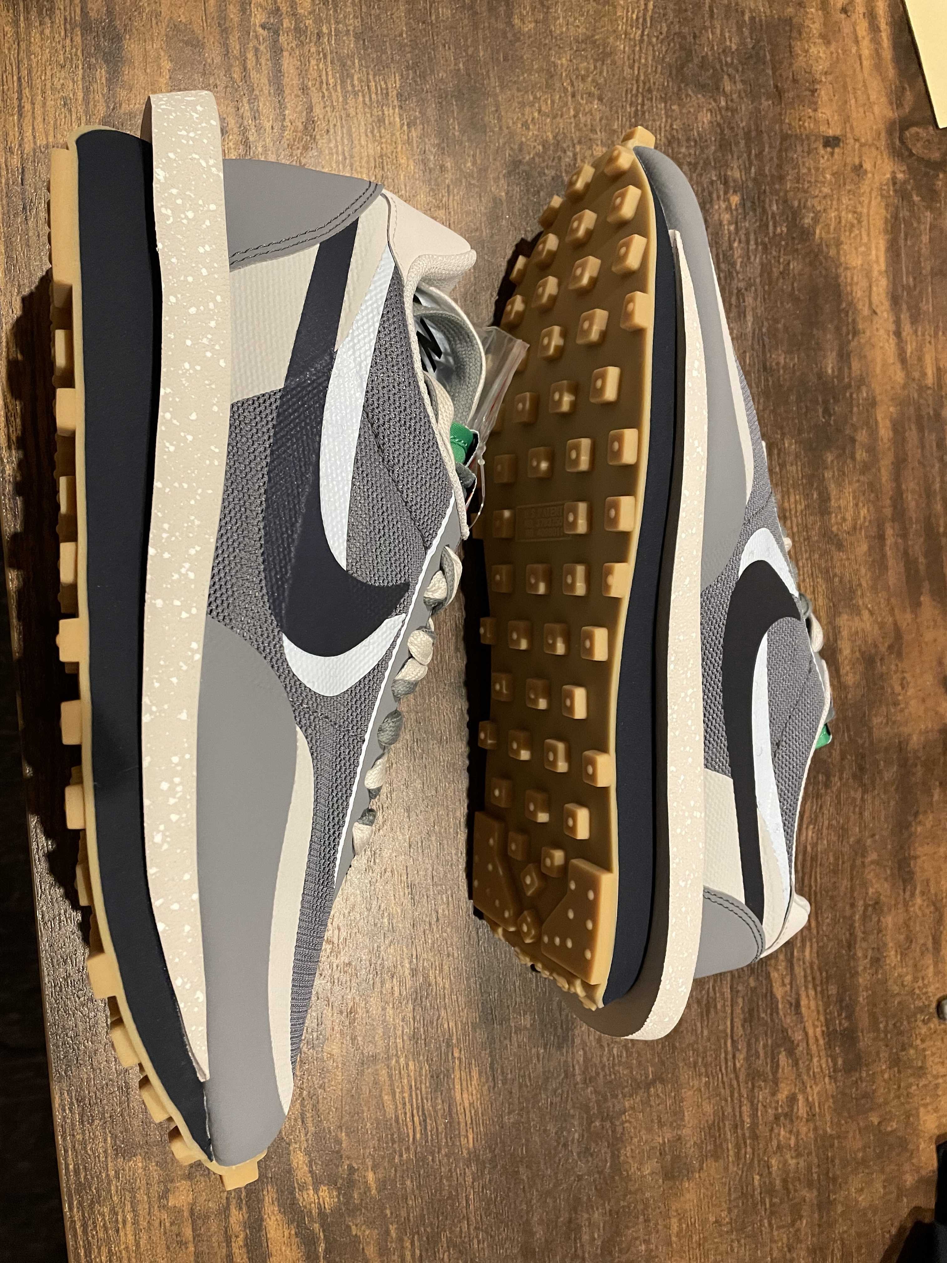 CLOT × Sacai × Nike LD Waffle "Grey Obsidian/Cool Grey"