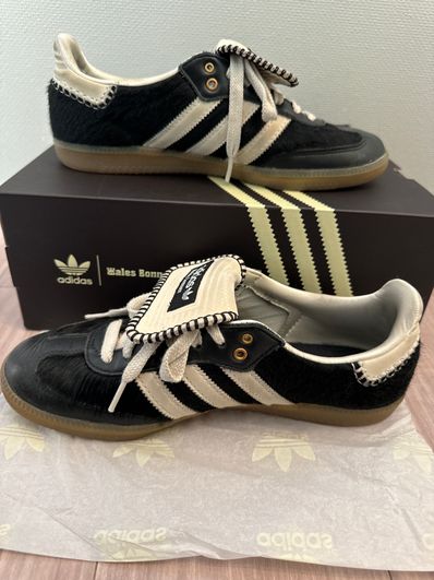 Wales Bonner × adidas Samba Pony Tonal Low "Core Black/Cream White"