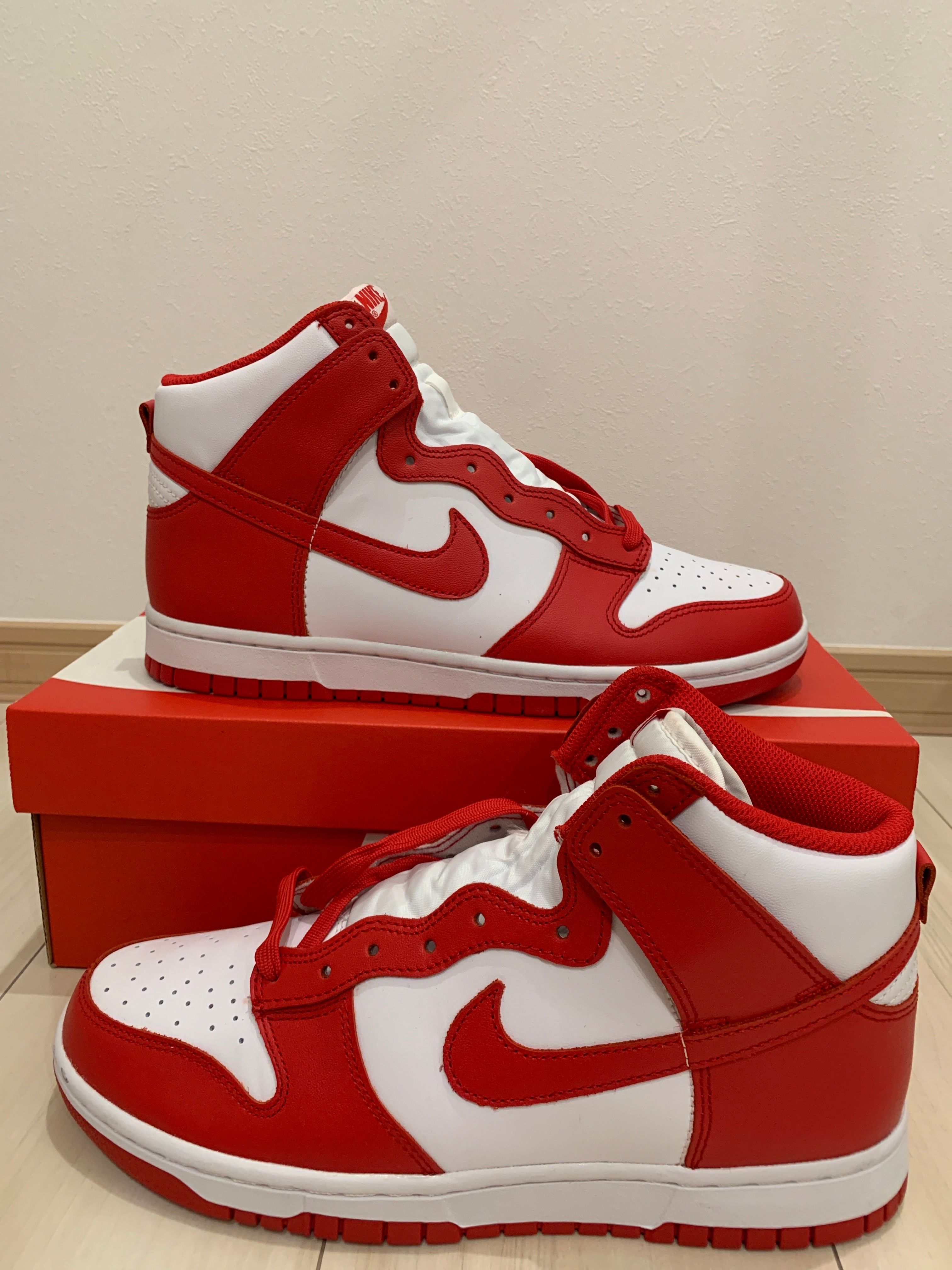 Nike Dunk High "Championship White and Red"