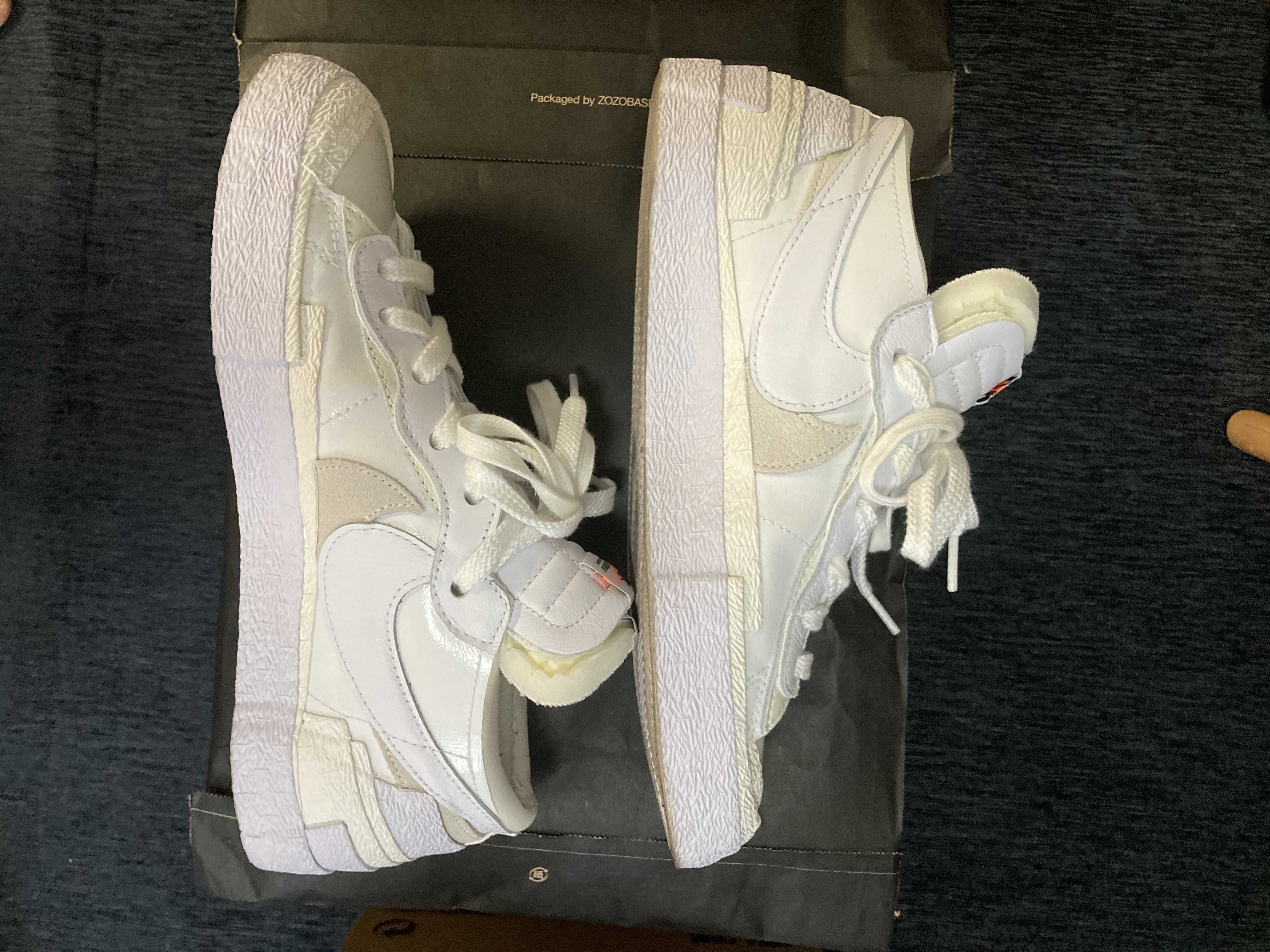 sacai × Nike Blazer Low "White Patent Leather"