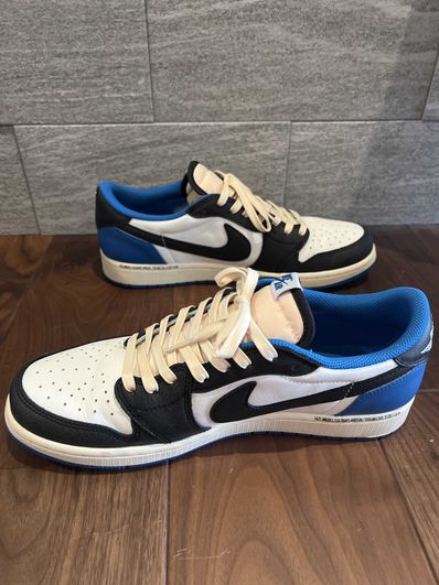 Travis Scott × fragment design × Nike Air Jordan 1 Low OG SP "Military Blue"