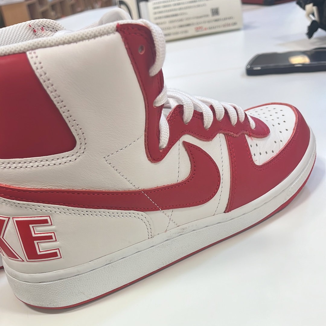 ナイキ ターミネーター ハイ "ユニバーシティレッド アンド ホワイト"