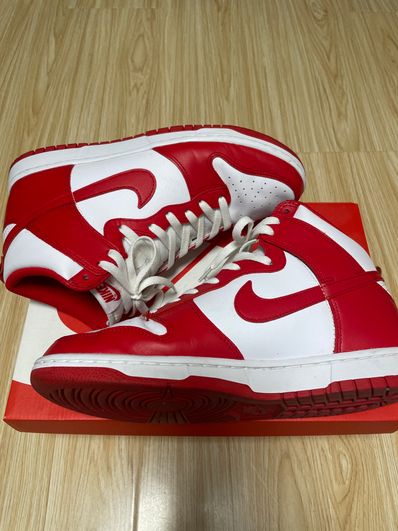 Nike Dunk High "Championship White and Red"