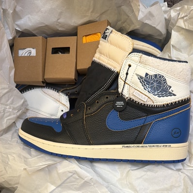 fragment design × UNION × Nike Air Jordan 1 High OG "Sport Royal"