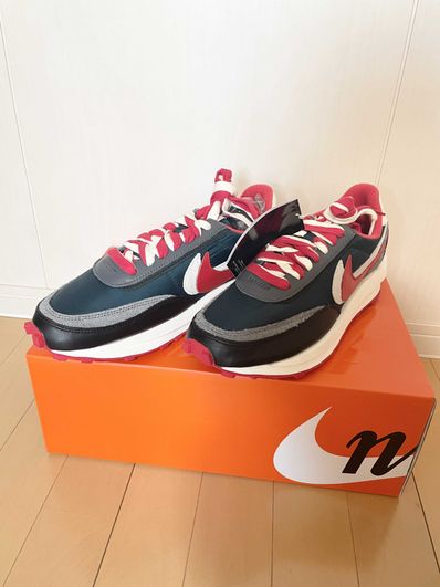 UNDERCOVER × sacai × Nike LD Waffle "Midnight Spruce/Pale Ivory-Dark Grey-University Red"