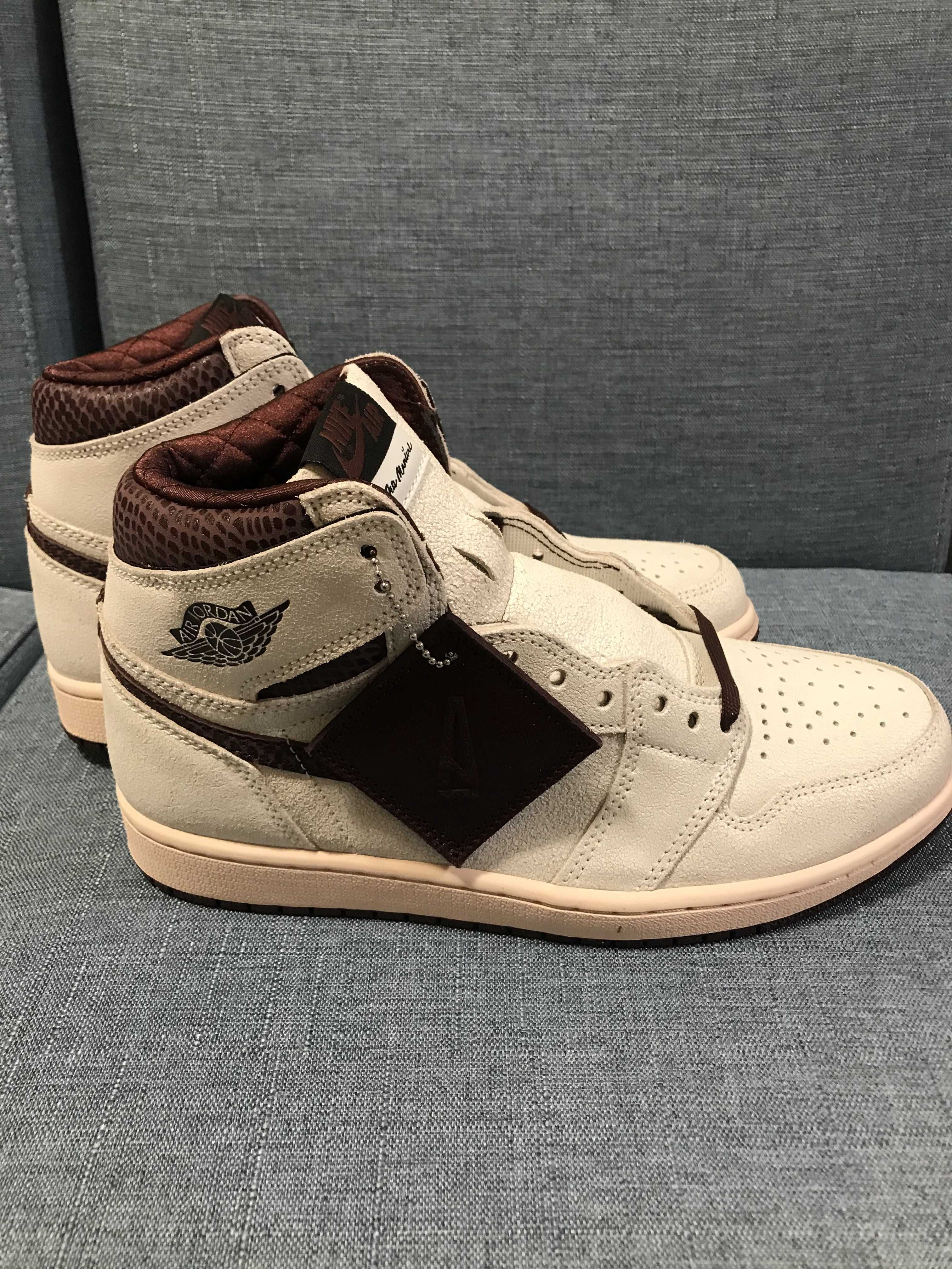 A Ma Maniere × Nike Air Jordan 1 Retro High OG "Sail and Burgundy"