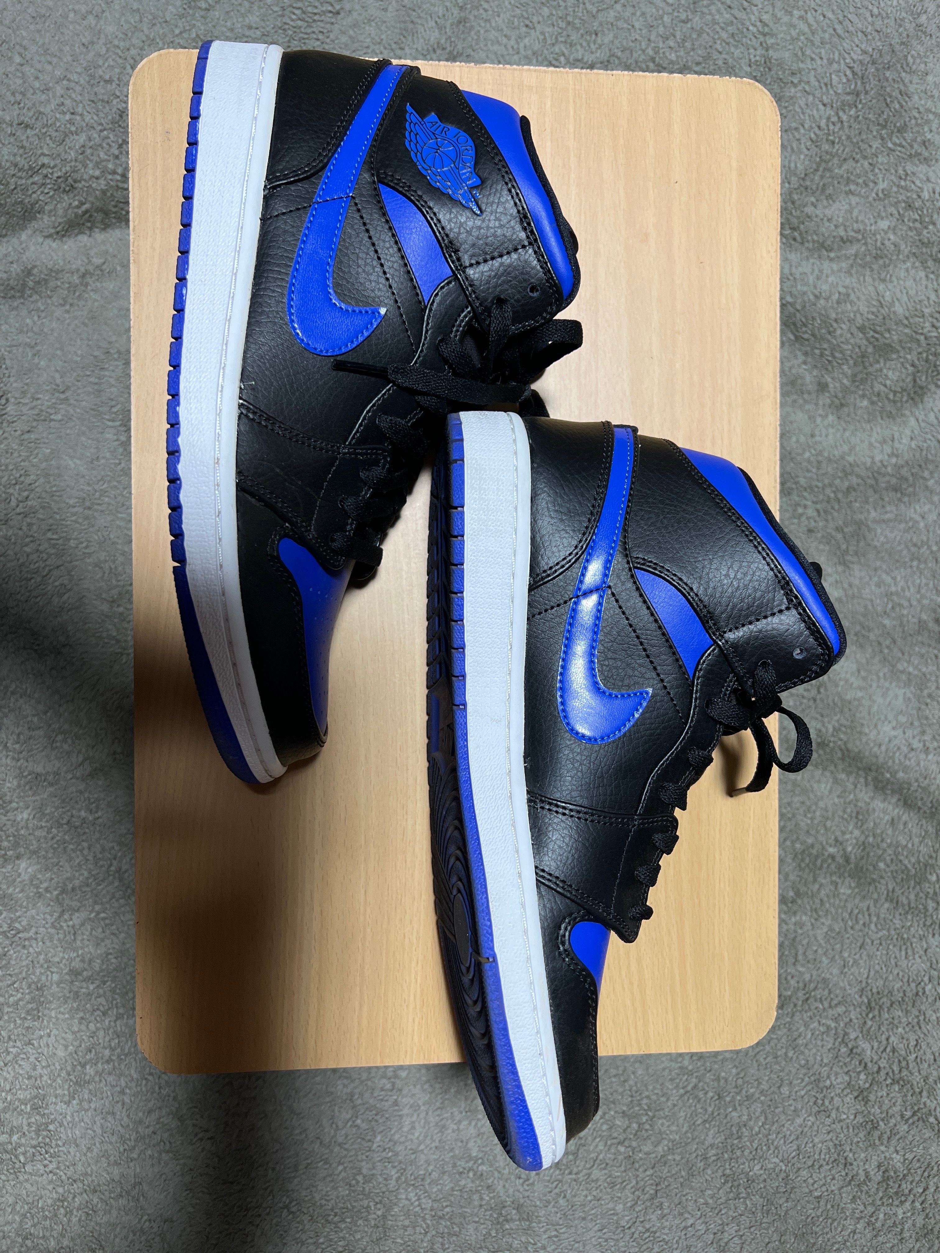 NIKE AIR JORDAN 1 MID "BLACK/BLUE"