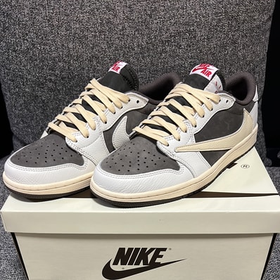Travis Scott × Nike Air Jordan 1 Low OG SP "Reverse Mocha/Sail and Ridgerock"