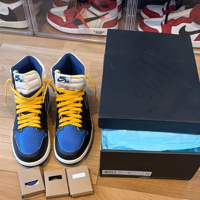 fragment design × UNION × Nike Air Jordan 1 High OG "Sport Royal"