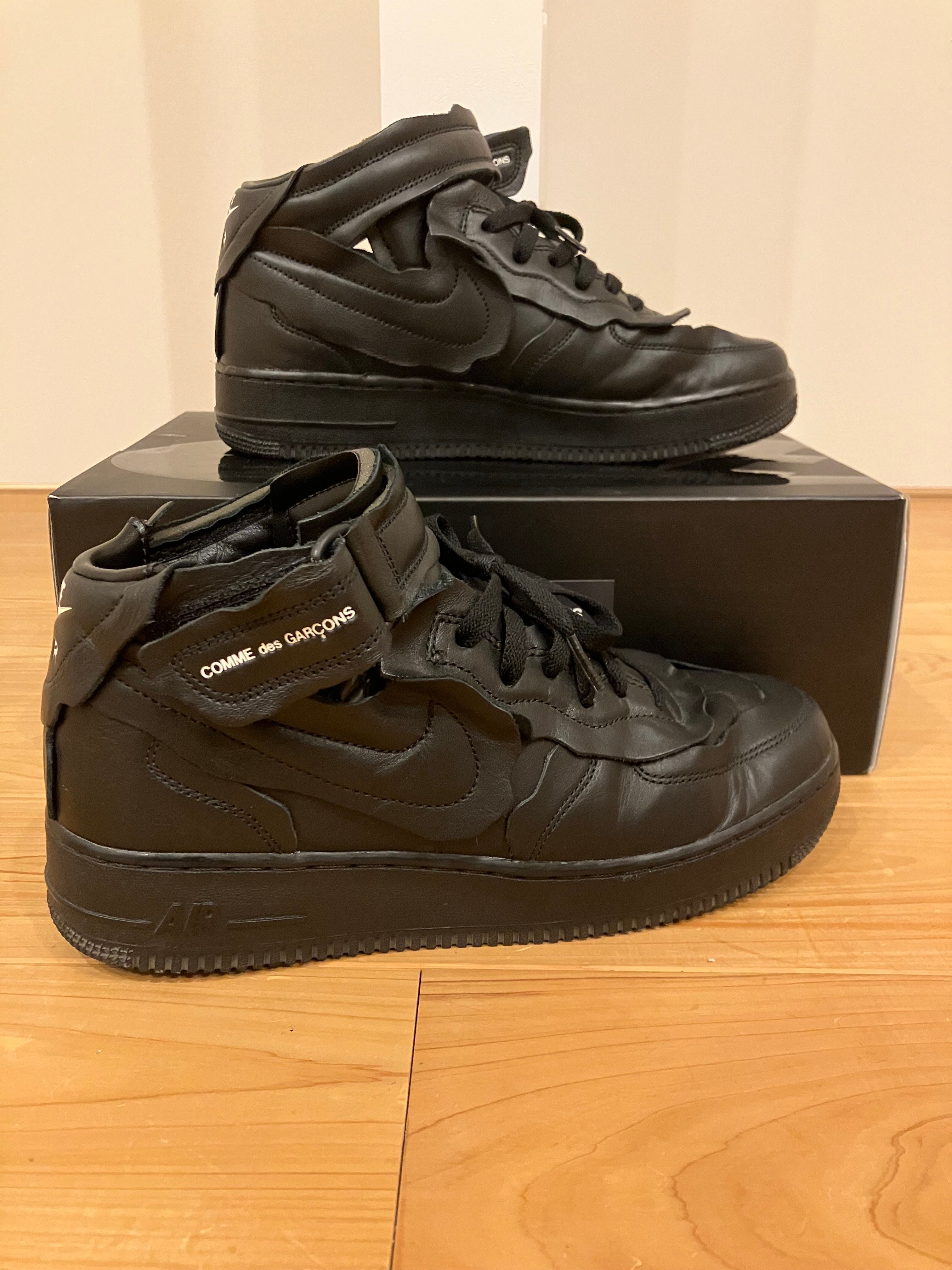 COMME des GARCONS × NIKE AIR FORCE 1 MID "BLACK"